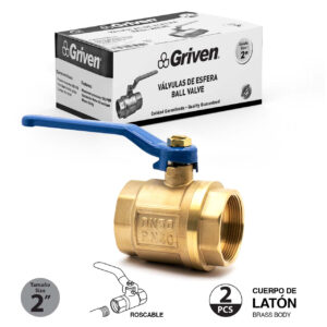 LLAVE DE PASE DE 2'' METALICA BRONCE GRIVEN BV-1425G-2- VEN