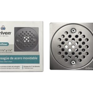 PASCON P/ BAÑO REDONDO DE 2'' GRIS GRIVEN GV-RSD-10A1Q