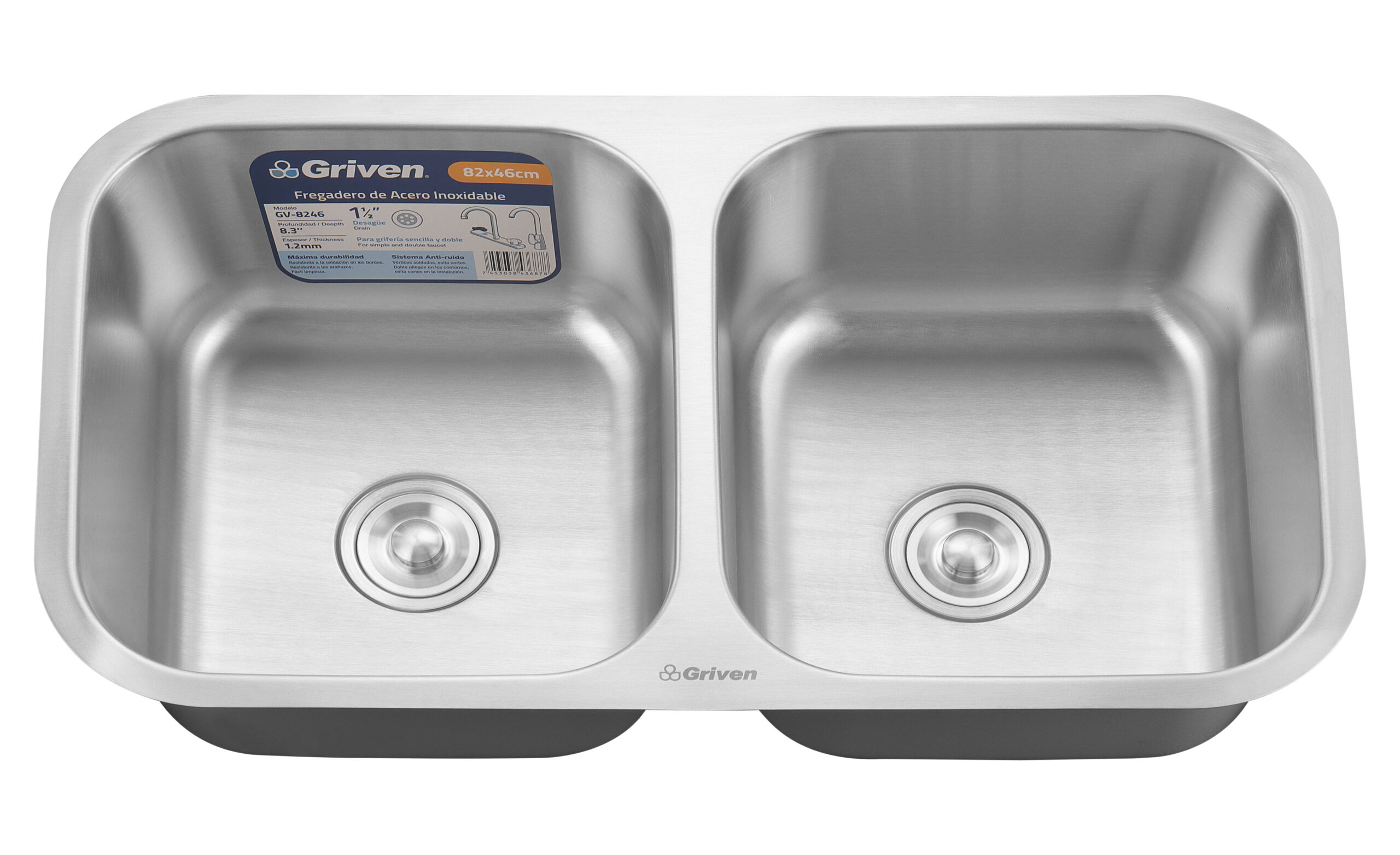 PANA PANTRY DOBLE SIN ESCURRIDOR 82x46CM GRIVEN GV- 8246