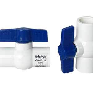 LLAVE DE PASE DE 1/2'' PVC M/AZUL GRIVEN GV-PVCV-1-2-S