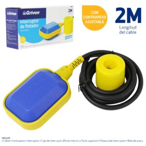 SWITCH FLOTADOR P/ TANQUE DE AGUA GRIVEN 9A136-QWM15- 5