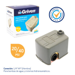 SWITCH DE PRESIÓN P/ BOMBA DE AGUA DE 2'' GRIVEN A136- FSG-2