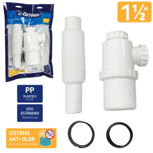 TRAMPA FLEXIBLE P/ PANTRY DE 1-1/2'' GRIVEN GV-BTWD-1