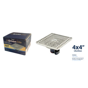 PASCON P/ BAÑO DE 4x4'' CUADRADO INOX.ELITE GRIVEN GRV- SD-L-S