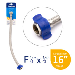 MANGUERA FLEXIBLE P/ CALENT. DE AGUA 1/2''x 1/2'' GRIVEN A367-HSB40