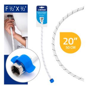 MANGUERA P/ LAVAMANO DE 1/2''x 1/2'' FLEX. TERMIN. MET. GRIVEN A367-HSB20-1-2