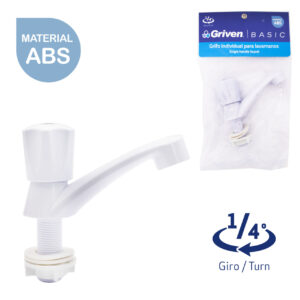 LLAVE P/ LAVAMANO SENC. PVC C/ BLANCO GRIVEN A367-ZF321