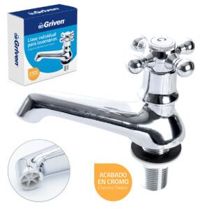 LLAVE P/ LAVAMANO MANDO T. CRUZ 1/2 V. MET. GRIVEN A367- BIB625