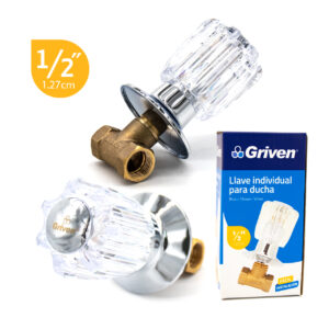 LLAVE P/ DUCHA DE 1/2'' ACRILICA VAR. CORTO GRIVEN A367- WA003