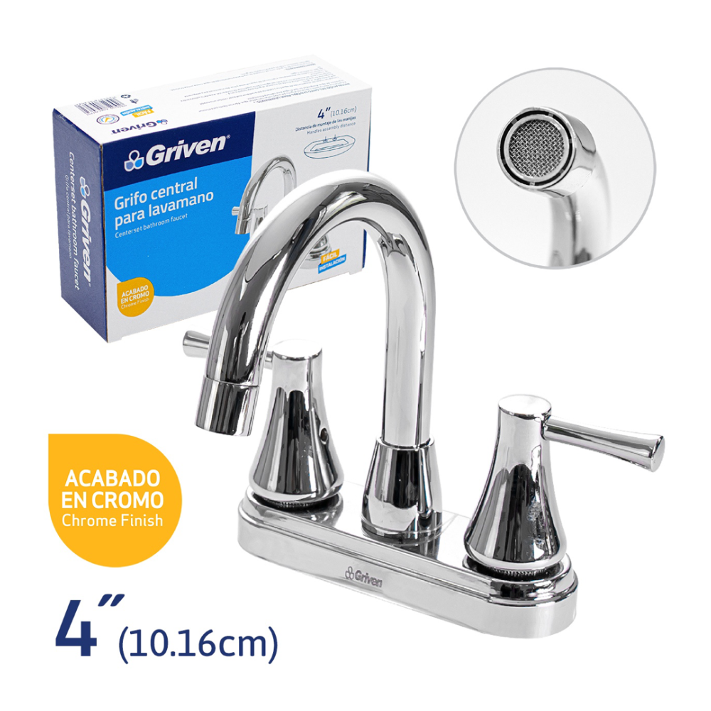 LLAVE P/ LAVAMANO DOBLE PALANCA MET. 1/2 V. CISNE GRIVEN A367-D1701