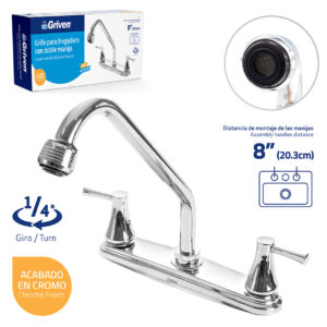 LLAVE P/ PANTRY MET. DOBLE PALANCA C/ A 45° GRIVEN A367- D1702