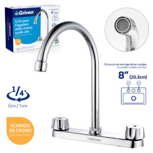 LLAVE P/ PANTRY MET. DOBLE POMO C/ ALTO GRIVEN A367- 15061-K2