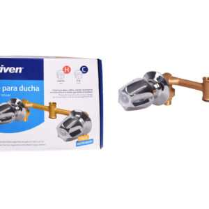 LLAVE DOBLE P/ DUCHA MET. MANEC. CROM.GRIVEN A367- WA014B