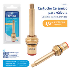 VARON P/ DUCHA DE 1/2''x 86 MM. 1/2 VUELTA GRIVEN CT-WA012