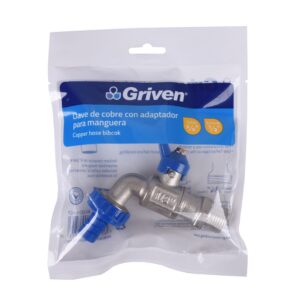 LLAVE CHORRO DE 1/2'' DOBLE SALIDA 3/4'' GRIVEN BV-222-1-2- GB