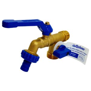 LLAVE CHORRO DE 1/2'' DOBLE SALIDA 3/4'' GRIVEN BV-265-1-2- GB