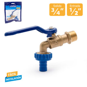 LLAVE CHORRO DE 1/2''x 3/4'' DORD C/TERMINAL GRIVEN HC- B145G-GB