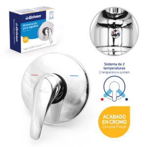 MONOMANDO PARA REGADERA (DUCHA) GRIVEN A367-FT006