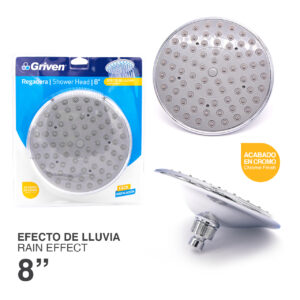 DUCHA P/ BAÑO DE 8'' CABEZA REDONDA GRIVEN A367-Y809B