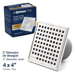 PASCON P/ BAÑO INOXIDABLE DE 4x 4 RED. GRIVEN A367-SD-18C