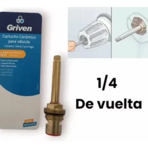 VARON P/ DUCHA DE 1/2''x 87 MM. 1/2 VUELTA GRIVEN CT-WA015