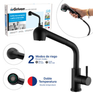 LLAVE P/ PANTRY SENC. EXTENSIBLE NEG. GRIVEN A367- BF4220B-3-8