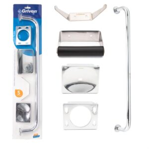 ACCESORIOS P/ BAÑO DE 5 PZAS.CROM.GRIVEN A145-DT4800-C