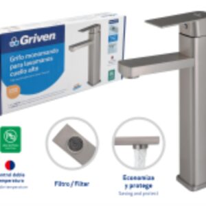 LLAVE P/ LAVAMANO SENC. CUELLO CUADRADO GRIVEN GV- TMSF-SQ-3-8