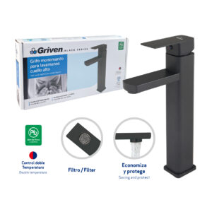 LLAVE P/ LAVAMANO SENC. CUELLO CUADRADO GRIVEN GV- TMBF-SQ-3-8