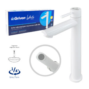 LLAVE P/ LAVAMANO CILINDRO ALTO PLNC BLANC GRIVEN GV- TSWF-1