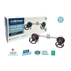 LLAVE P/ DUCHA DOBLE HEXAG. DE 1/2" C/NEGRO GRIVEN GVS- WA-7B