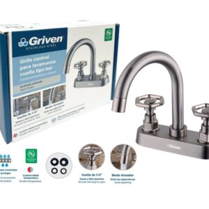 LLAVE P/ LAVAMANO DOBLE HEXAG. C/CISNE NIQ. GRIVEN GVS- SSF-2