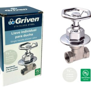 LLAVE P/ DUCHA HEXG. DE 1/2" CROMADO GRIVEN GVS-WA-5C