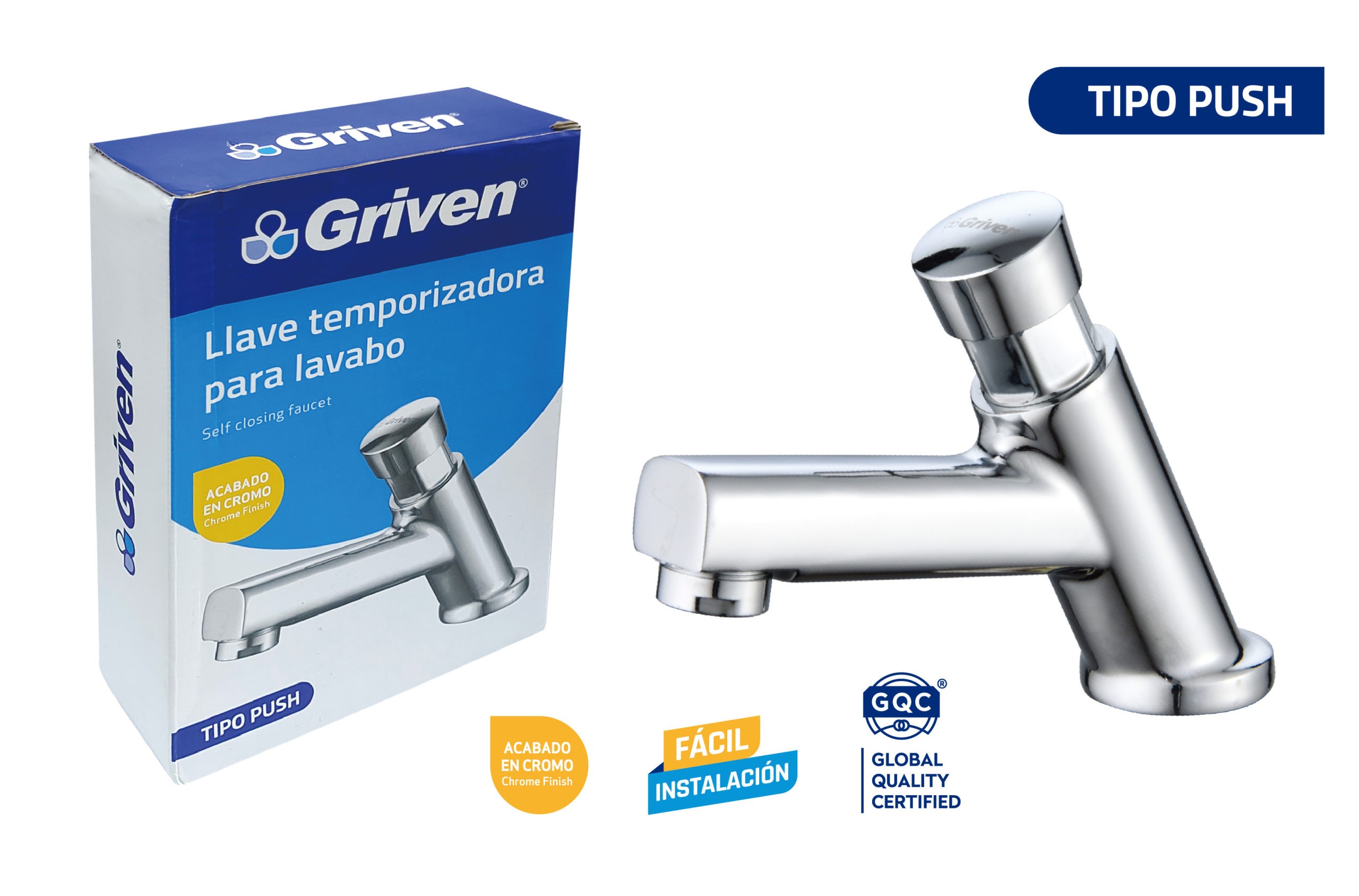 LLAVE P/ LAVAMANO SENC. PUSH AUTOMATIC GRIVEN GV-DFZ-2