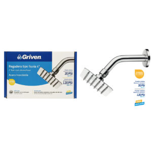 DUCHA REDONDA DE 4" T/ LLUVIA CROM. GRIVEN GV-SHC4- RARM