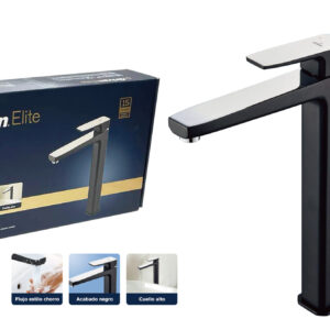 LLAVE P/ LAVAMANO SENC. ALTA 2 TEMP. NG. ELITE GRIVEN GRV-TMBF-2-3-8