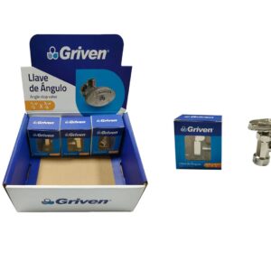 LLAVE DE ANGULO DOBLE DE 1/2" X 3/8" X 3/8" P/ PARED GRIVEN GV-AVD-3-8