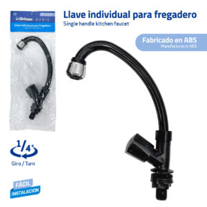 LLAVE P/ PANTRY SENC. POMO NEGR. GRIVEN GVB-ZF306B-B
