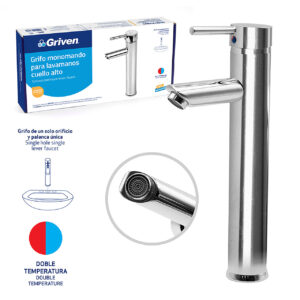 LLAVE P/ LAVAMANO SENC.TUBULAR PALANCA C/ BLANCO GRIVEN GV-TMWF-1