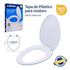 TAPA Y ASIENTO P/ INODORO BLANCO ENLONG.GRIVEN A367- KJ932UB
