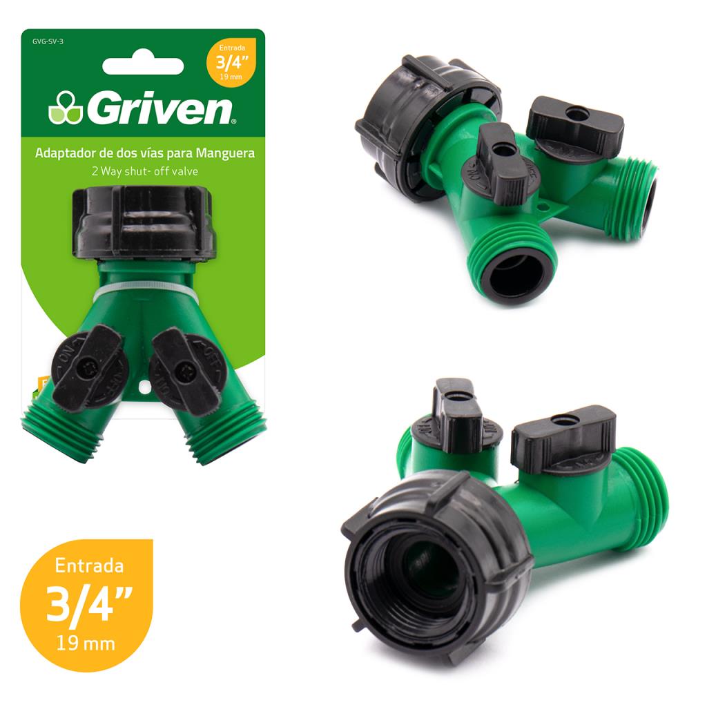 ADAPTADOR TIPO ''Y'' P/MANGUERA DE 3/4'' GRIVEN GVG-SV-3