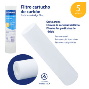 REPUESTO P/ FILTRO DE AGUA PLASTIC 5 MICRAS. GRIVEN A367- PP10A