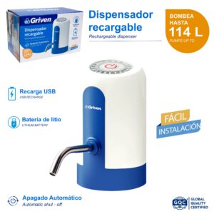 DISPENSADOR DE AGUA AUTOMATICO GRIVEN GV-EWP-1200