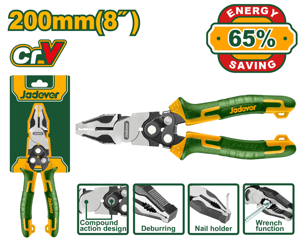 ALICATE DE 8'' DE COMBINACION JADEVER JDPL1768