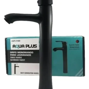 LLAVE P/ LAVAMANO SENC. PALANCA NEGRO AQUA PLUS AQP- 21681