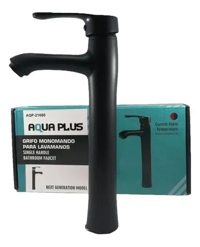 LLAVE P/ LAVAMANO SENC. PALANCA NEGRO AQUA PLUS AQP- 21681