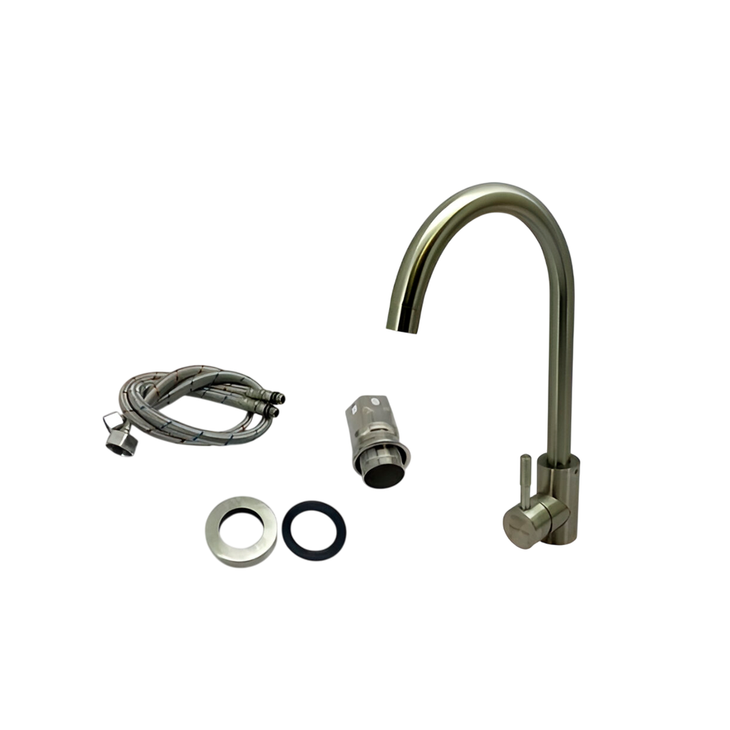 LLAVE P/ PANTRY MONOMANDO PALANCA C/ ALTO 340 MM. INOXIDABLE BOXER NT16204