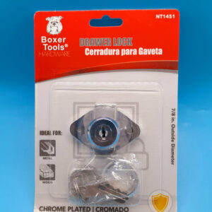 CERRADURA P/ GAVETA OVALADA EN BLISTER BOXER NT1451