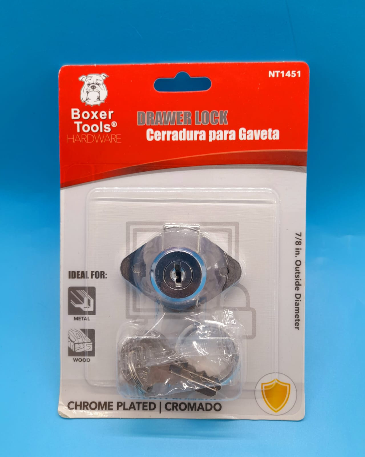 CERRADURA P/ GAVETA OVALADA EN BLISTER BOXER NT1451
