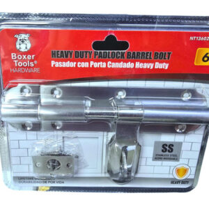 PASADOR PORTA CANDADO DE 6'' NIQ. BOXER NT13602-6SS